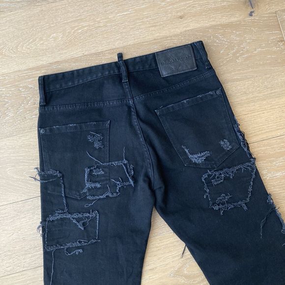 Dsquared2 Cool Guy Jean Mens 48 Black Distressed W31 L33 Italy Great Condition - Picture 4 of 14